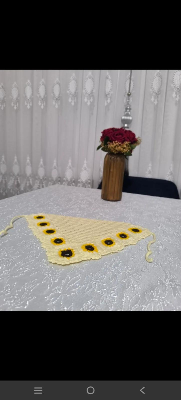 El örgüsü bandana ve tokalar - 3
